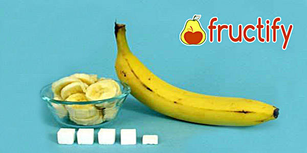 Сколько ложек сахара в банане 1 шт